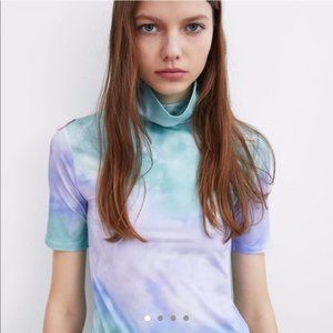 zara tie dye shirt sz small